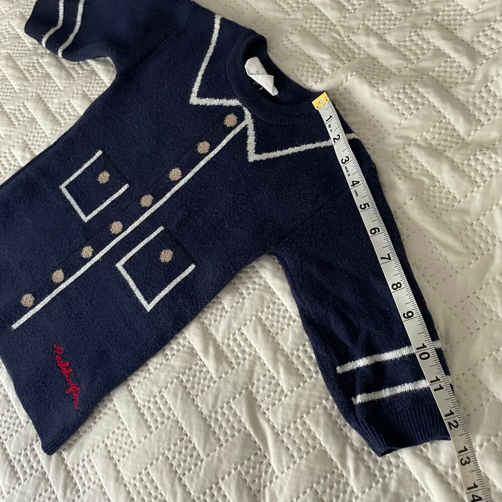 Baby Gap Paddington Bear CashSoft Sweater Dress Navy Blue Sz 12-18 Months RARE - Picture 12 of 13